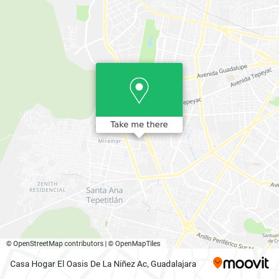 Casa Hogar El Oasis De La Niñez Ac map