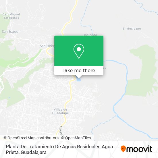 Mapa de Planta De Tratamiento De Aguas Residuales Agua Prieta