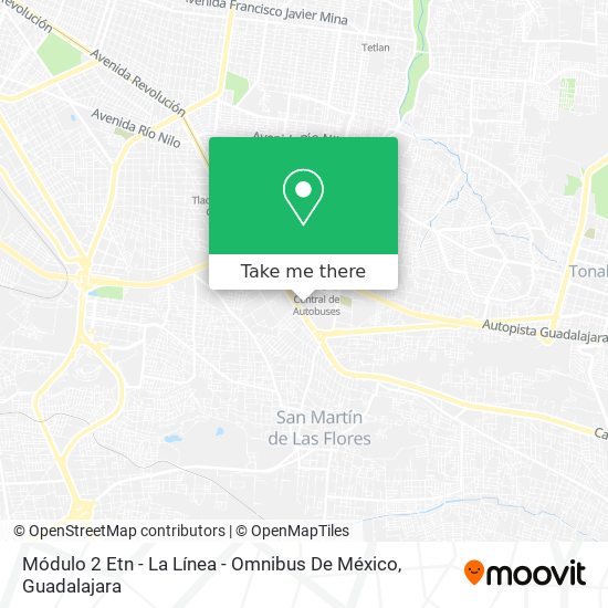 Módulo 2 Etn - La Línea - Omnibus De México map