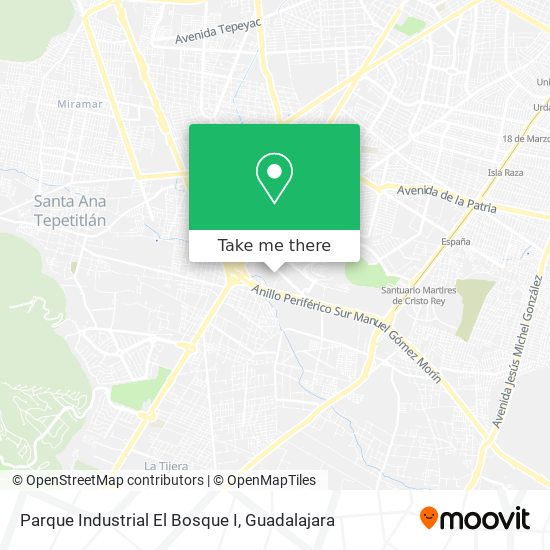 Parque Industrial El Bosque I map