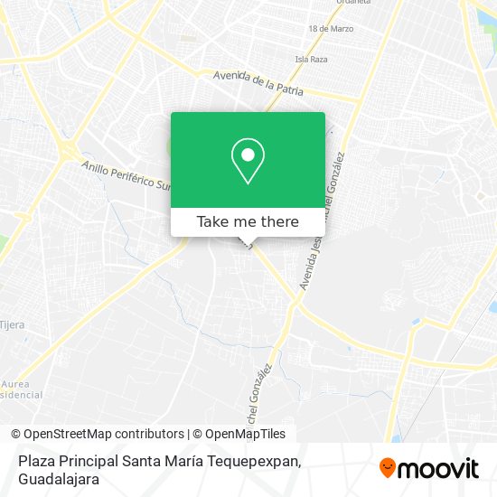Plaza Principal Santa María Tequepexpan map