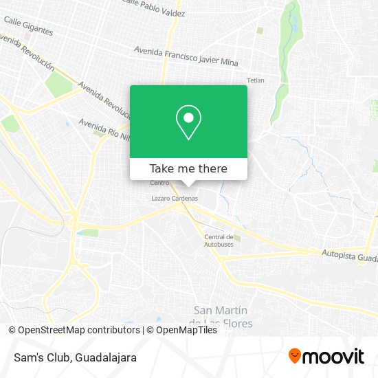 How to get to Sam's Club in Tlaquepaque by Bus or Train?