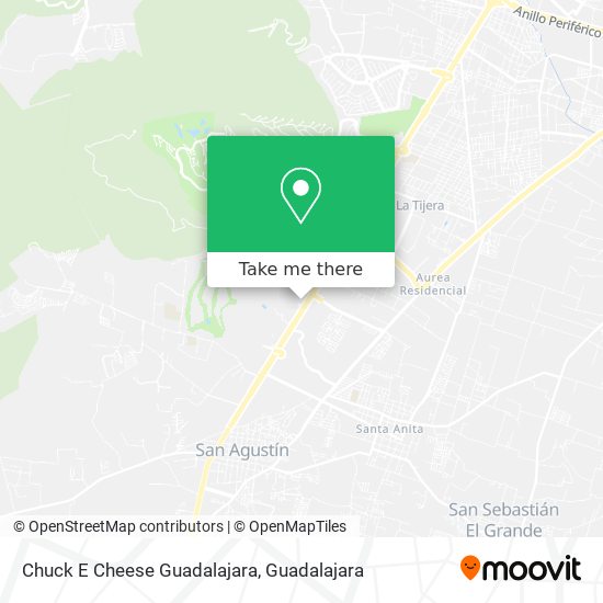 Chuck E Cheese Guadalajara map