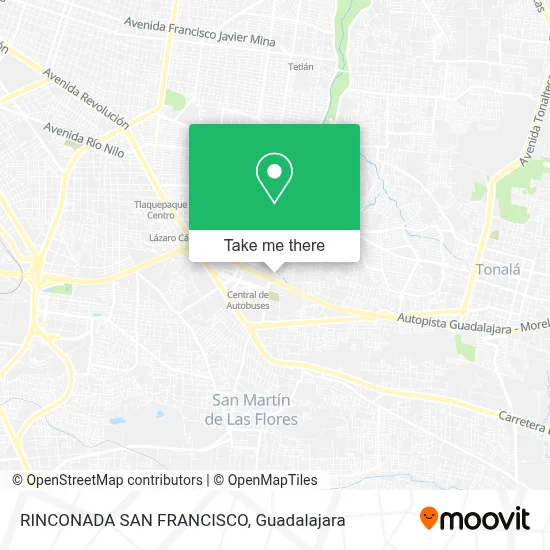 RINCONADA SAN FRANCISCO map