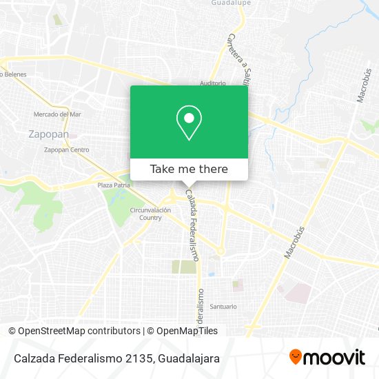 Mapa de Calzada Federalismo 2135