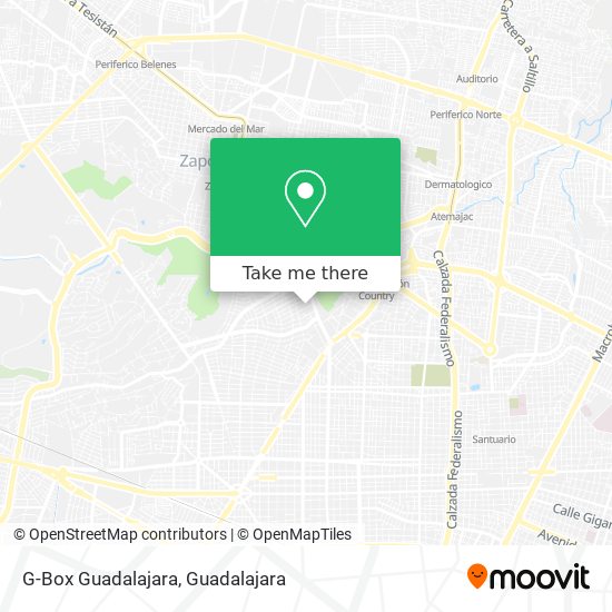 Mapa de G-Box Guadalajara
