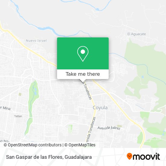 San Gaspar de las Flores map