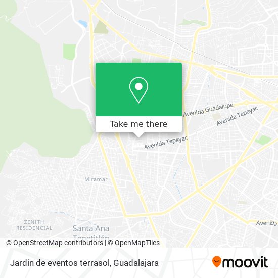 Mapa de Jardin de eventos terrasol