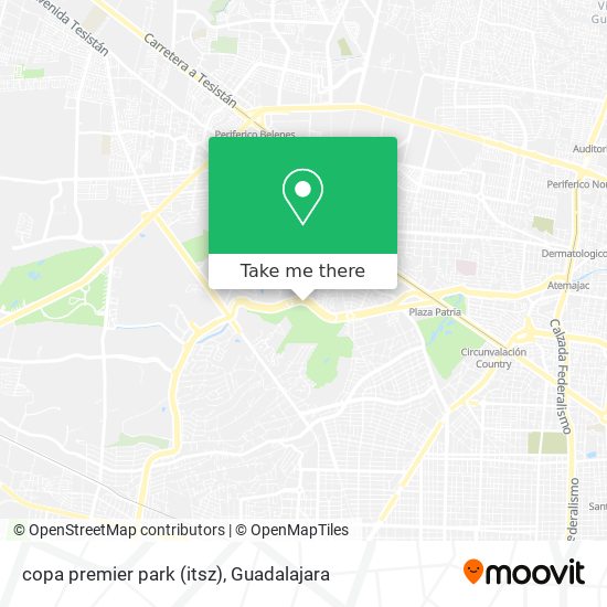 copa premier park (itsz) map