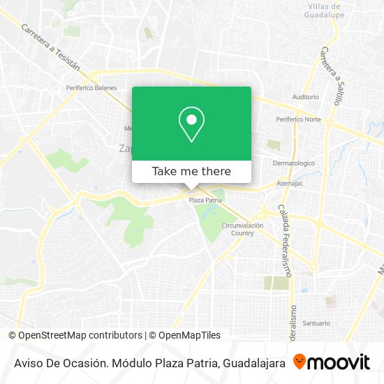 Aviso De Ocasión. Módulo Plaza Patria map