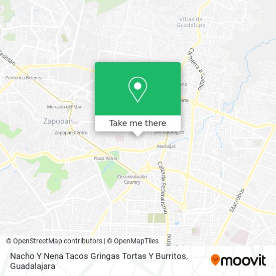 Mapa de Nacho Y Nena Tacos Gringas Tortas Y Burritos