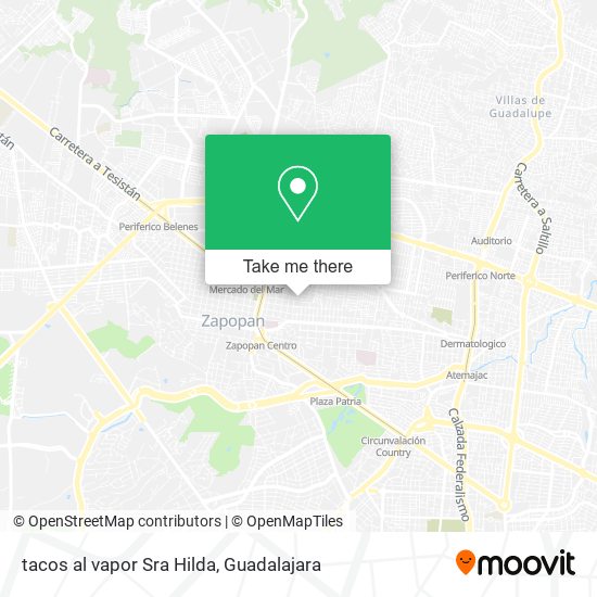 tacos al vapor Sra Hilda map