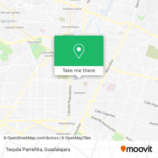 Mapa de Tequila Parreñita