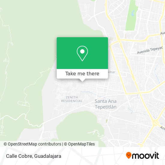 Mapa de Calle Cobre