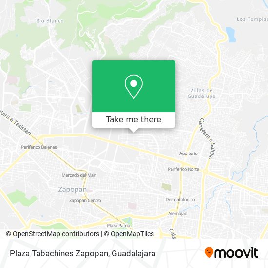 Plaza Tabachines Zapopan map