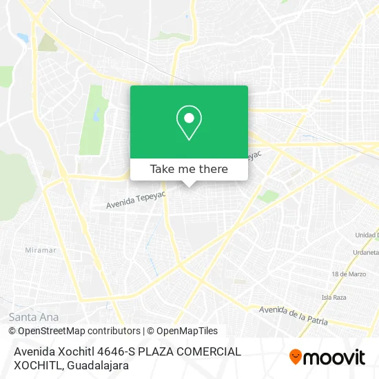 Mapa de Avenida Xochitl 4646-S PLAZA COMERCIAL XOCHITL