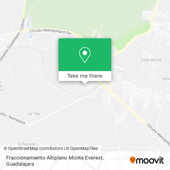 Mapa de Fraccionamiento Altiplano Monte Everest