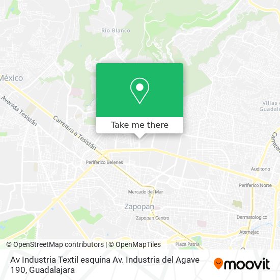 Mapa de Av Industria Textil esquina Av. Industria del Agave 190