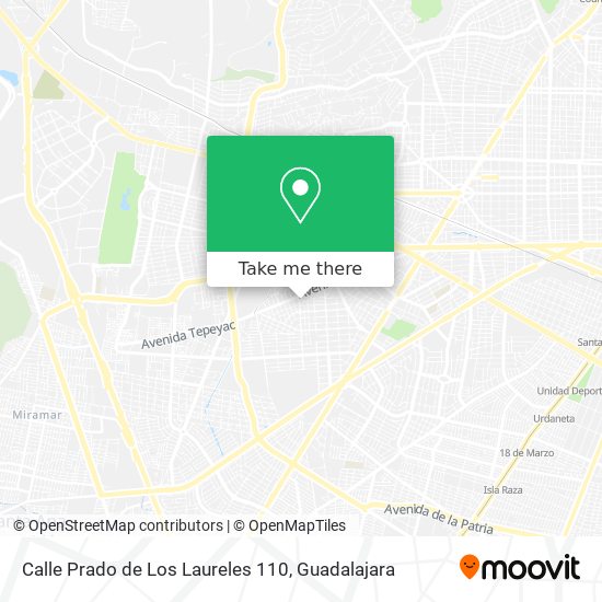 Mapa de Calle Prado de Los Laureles 110