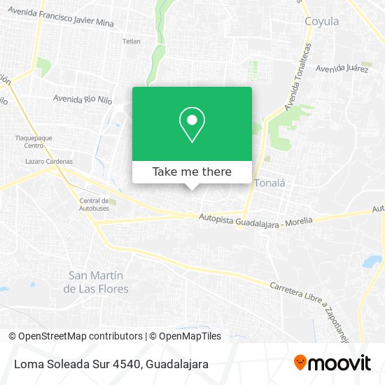 Loma Soleada Sur 4540 map