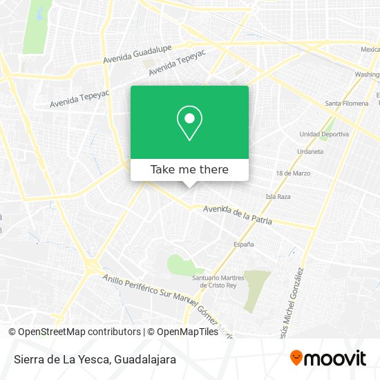Mapa de Sierra de La Yesca