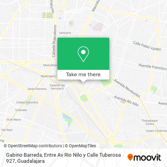 Gabino Barreda, Entre Av Rìo Nilo y Calle Tuberosa 927 map