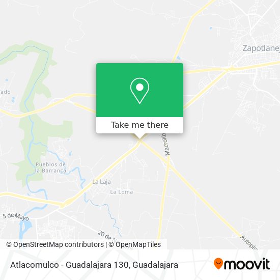 Atlacomulco - Guadalajara 130 map