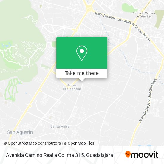 Avenida Camino Real a Colima 315 map