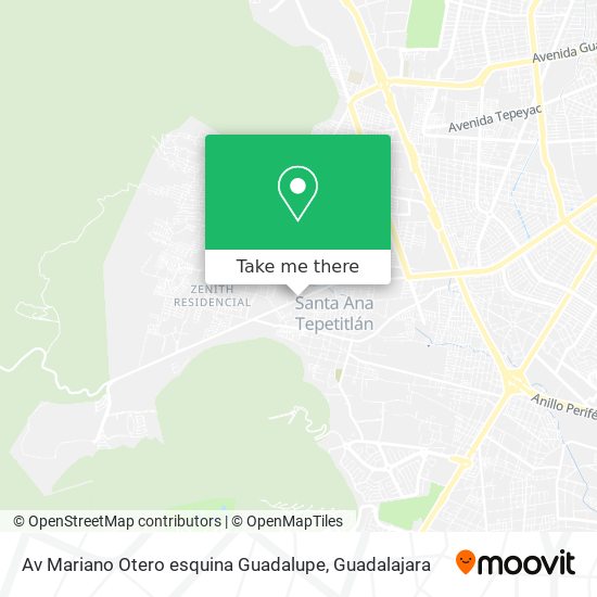 Mapa de Av Mariano Otero esquina Guadalupe