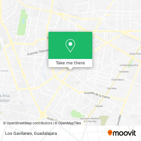 Los Gavilanes map