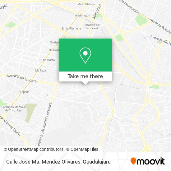 Calle José Ma. Méndez Olivares map
