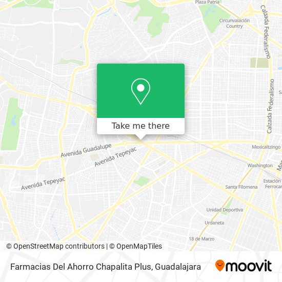 Farmacias Del Ahorro Chapalita Plus map