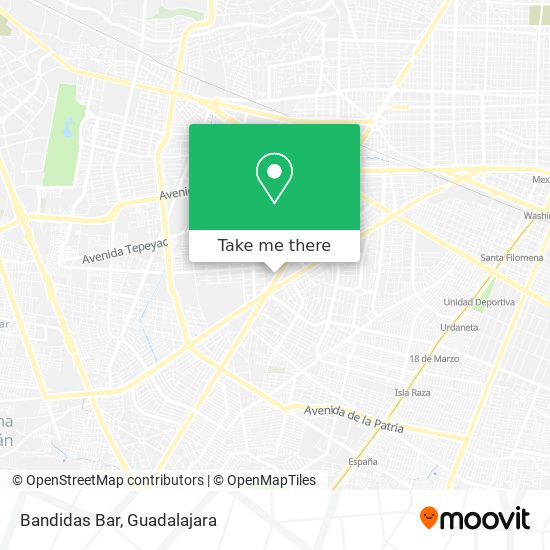 Bandidas Bar map