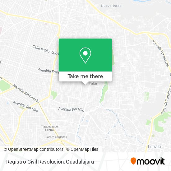 Registro Civil Revolucion map