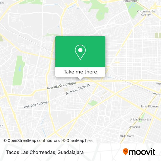 How to get to Tacos Las Chorreadas in Zapopan by Bus?