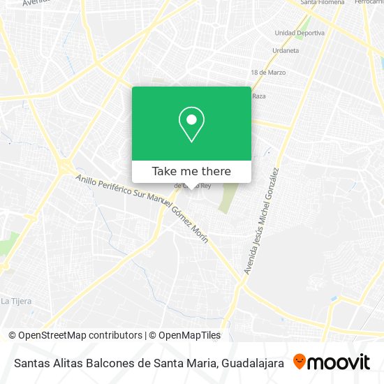 Santas Alitas Balcones de Santa Maria map