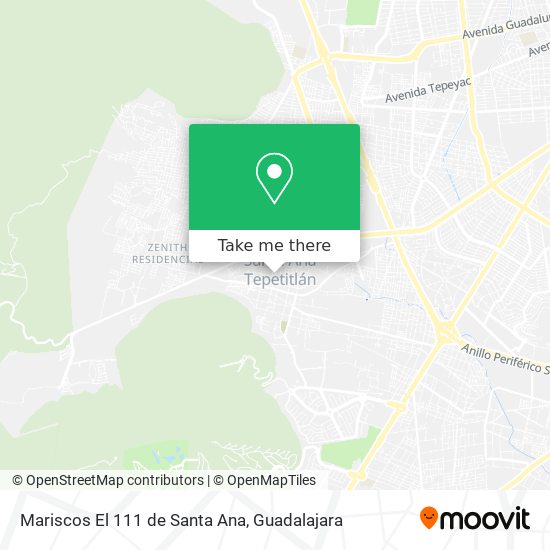 Mapa de Mariscos El 111 de Santa Ana