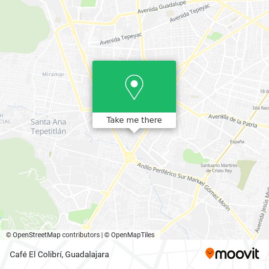 Mapa de Café El Colibrí