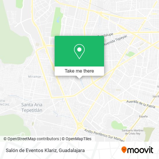 Salón de Eventos Klariz map