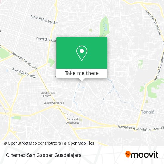 Cinemex-San Gaspar map