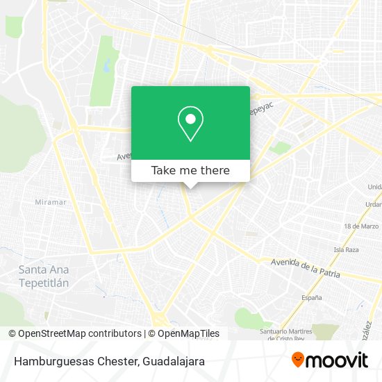 Mapa de Hamburguesas Chester
