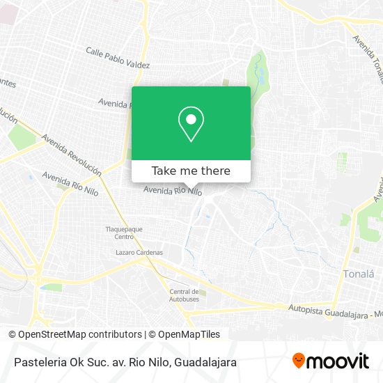 Mapa de Pasteleria Ok Suc. av. Rio Nilo