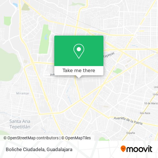 Boliche Ciudadela map