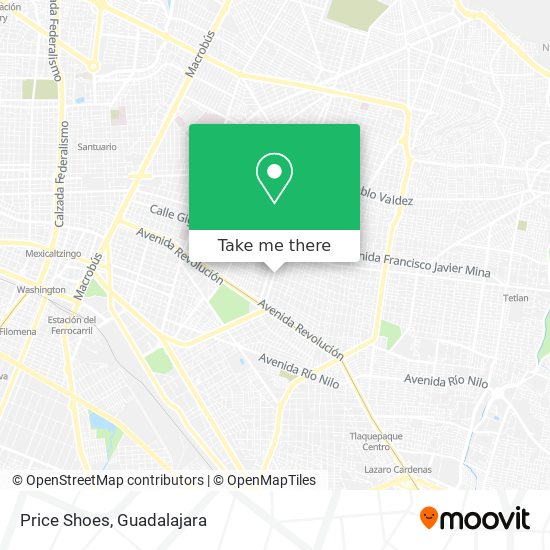 Price Shoes map