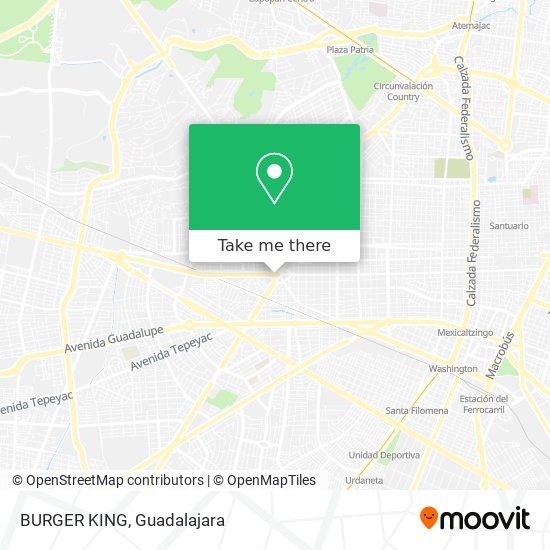 BURGER KING map