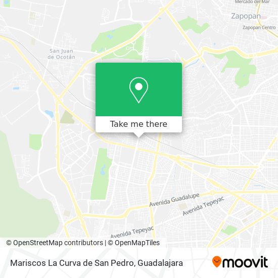 Mapa de Mariscos La Curva de San Pedro