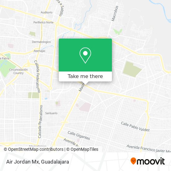 Mapa de Air Jordan Mx