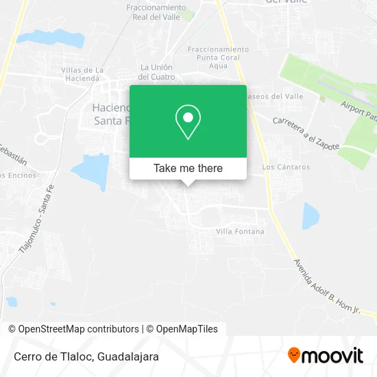 Cerro de Tlaloc map