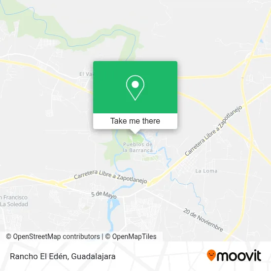 Rancho El Edén map