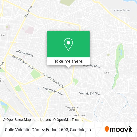 Mapa de Calle Valentín Gómez Farías 2603